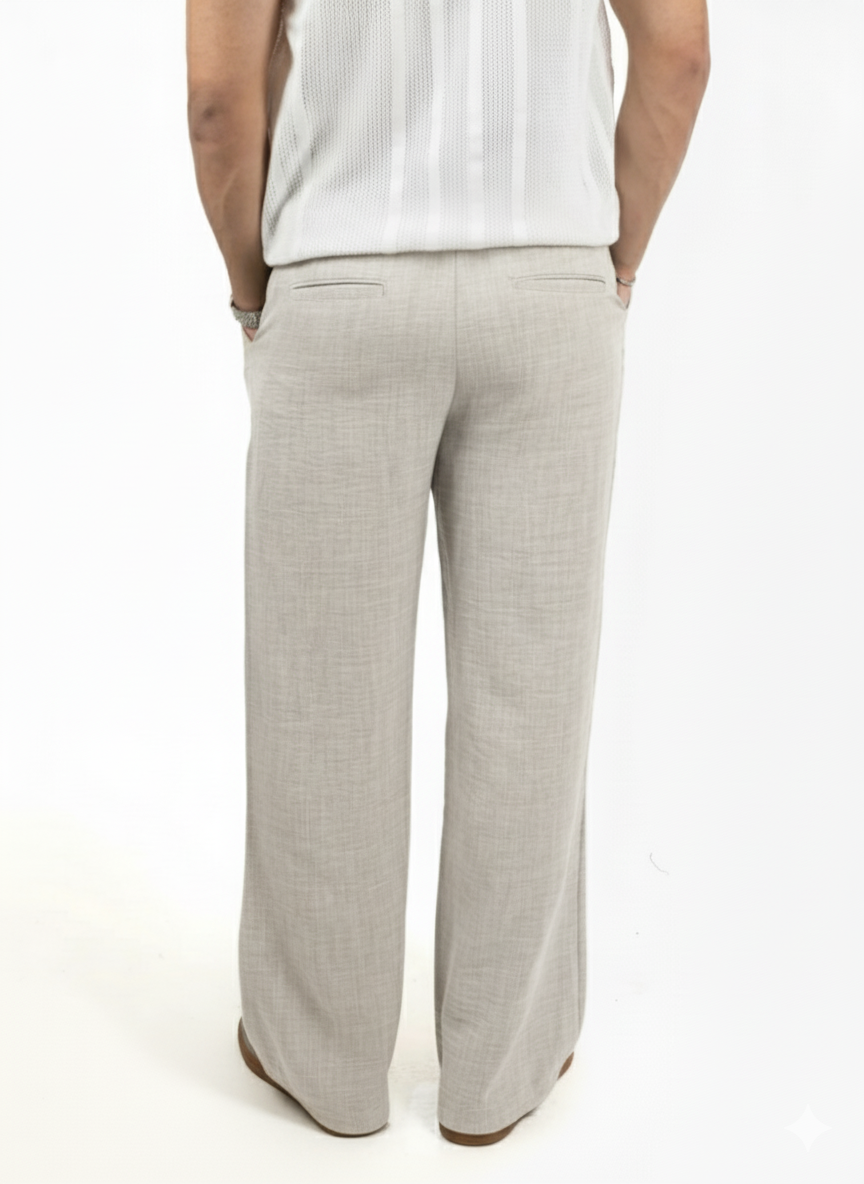 Beige Linen Pants