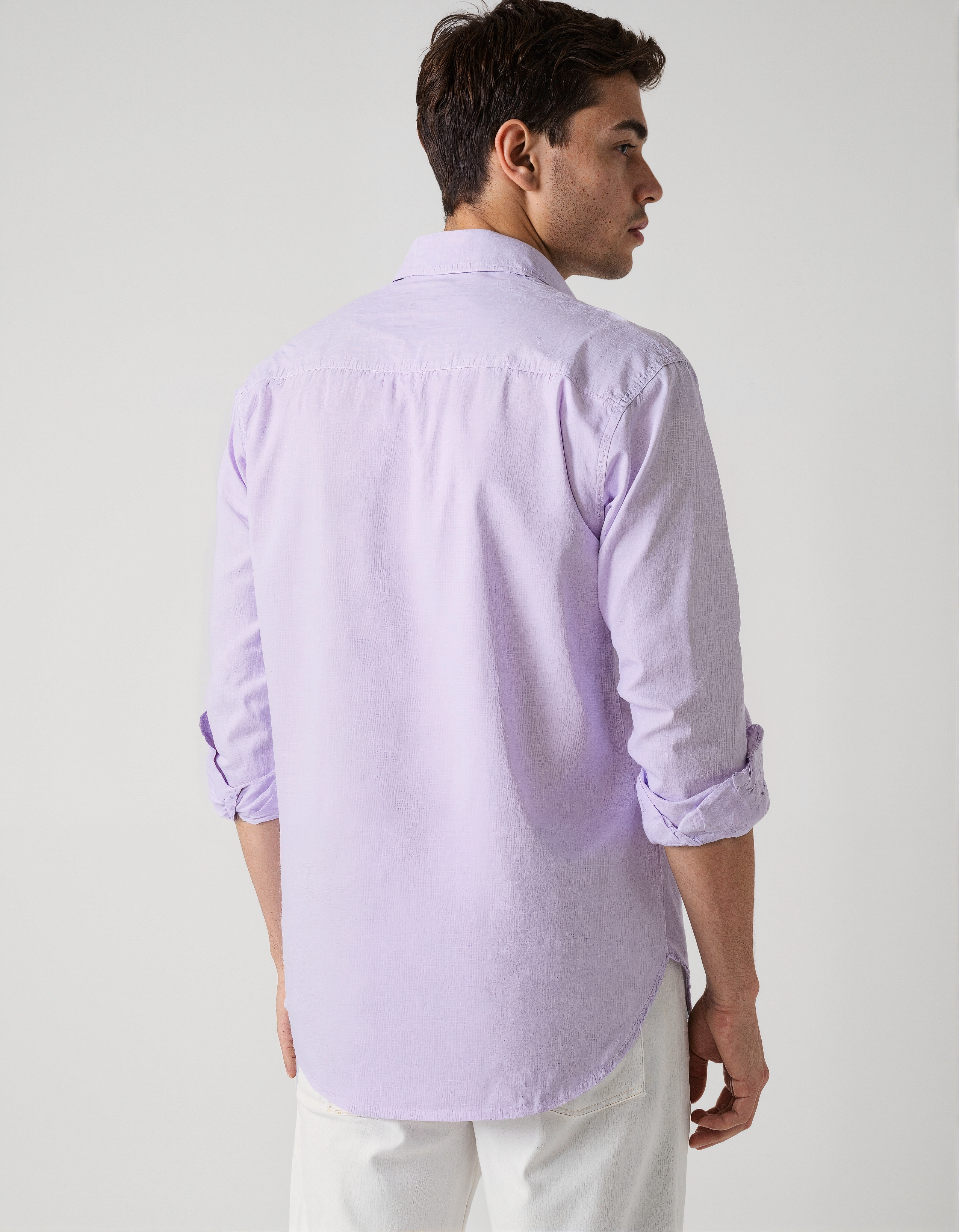 Men's Lavander Linen Shirt