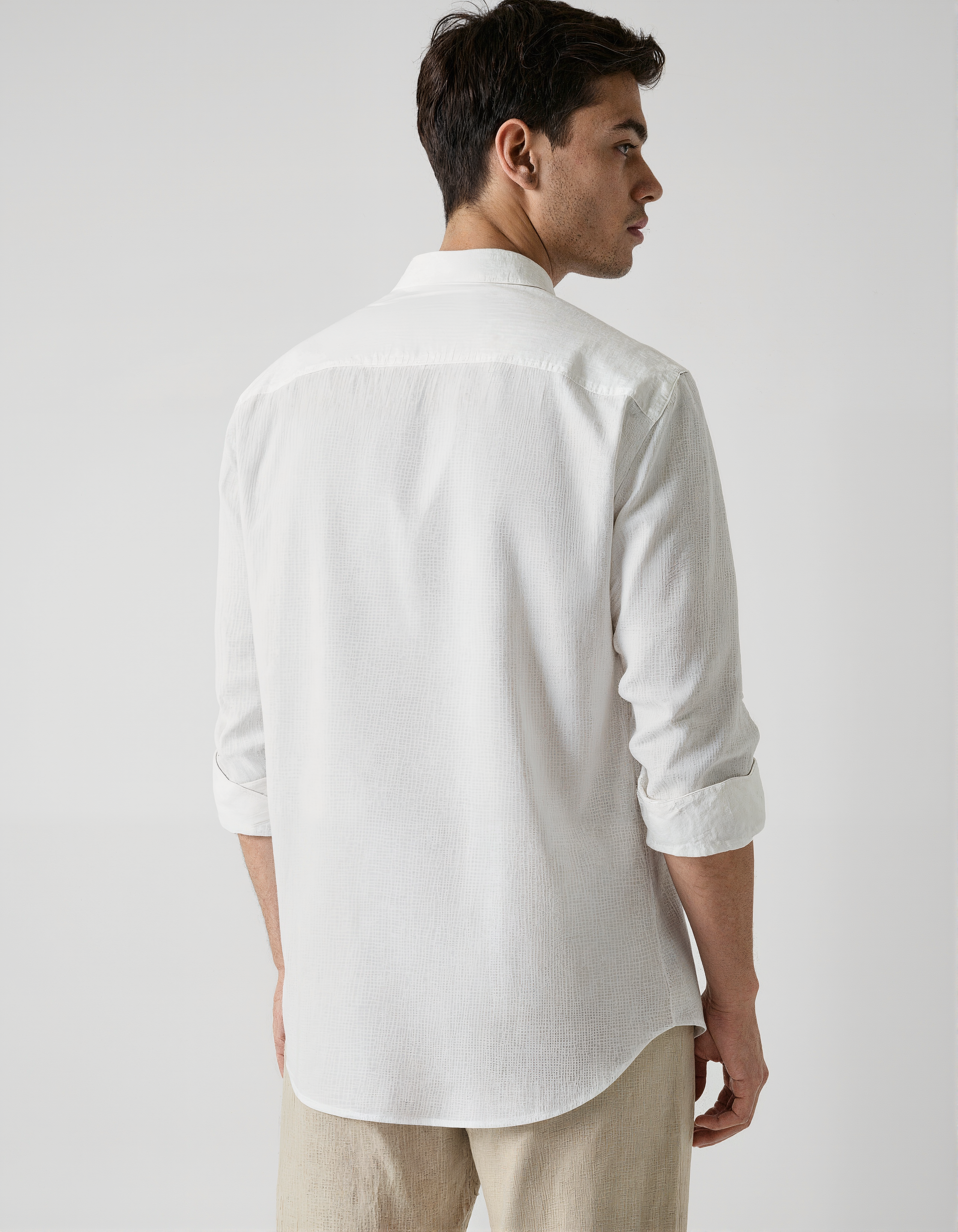 Men's White Shirt Linen